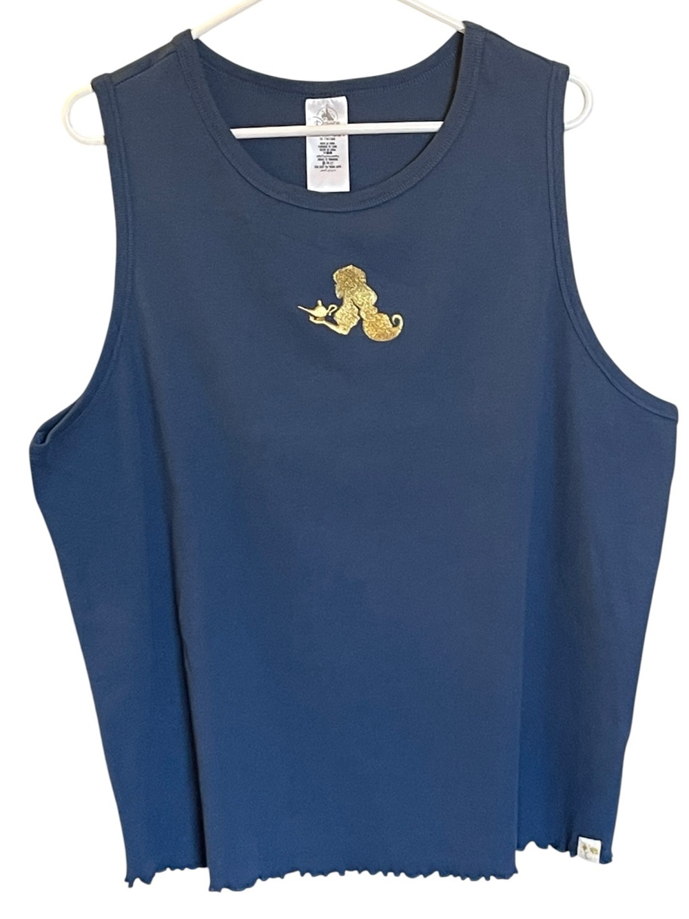 Disney Blue Embroidered Jasmine Tank 2X - Picture 2 of 9